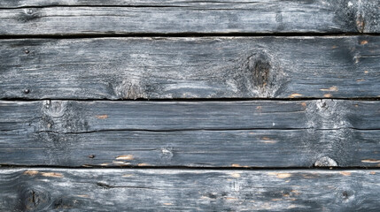 Fototapeta premium Close-up view of weathered, horizontal wooden planks.