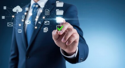 Digitalisierung von Dokumenten und Datenmanagement durch Touchscreen im modernen Business