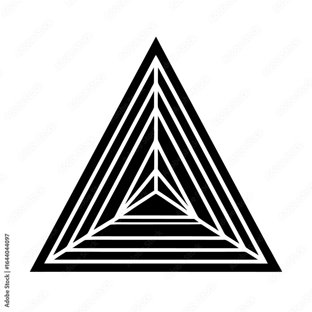 Aufkleber golden pyramids of giza with abstract triangle background and 3d pyramid design