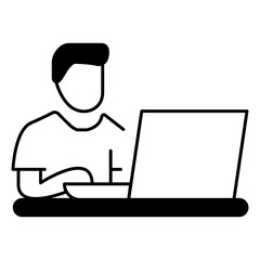 Learning Student With Book Vector Icon Design