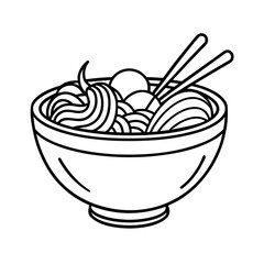 Vector illustration of food icons including cup bowl soup and coffee meal design