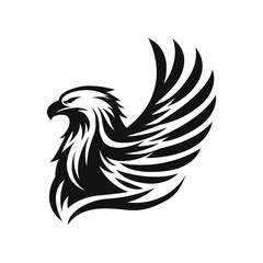 Silhouette of a leaping panther, white background