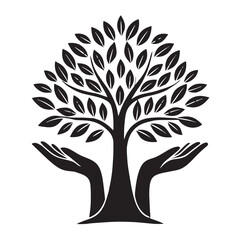 Obraz premium Nurturing Nature Hands Protecting Growing Life