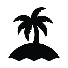 vector illustration of a tropical island