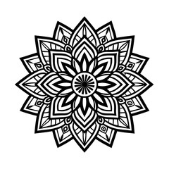 Abstract floral vector illustration with decorative pattern and ornamental design