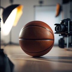 Professional Basketball Photo Soft Natural Light, Shallow Depth