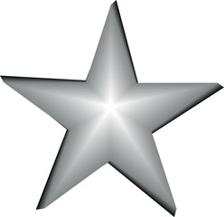 Fototapeta premium Black and White star. Golden Christmas star isolated on white background. Nice illustration of a 3d look Black and White star on white background. Star vector collection.