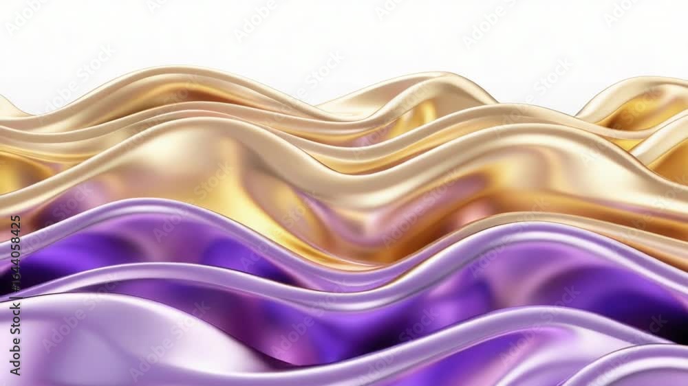 Poster A detailed view of wavy material with undulating patterns and textures