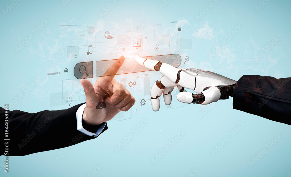 Poster ai assisting search engine interface to find digital information, enhance seo visibility, monitor in
