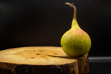pear on a wooden background