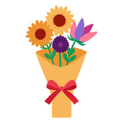 bouquet of flowers in a vase