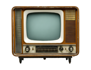 PNG Vintage retro television set