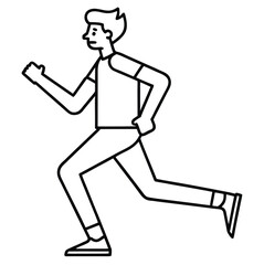 Running man silhouette vector illustration