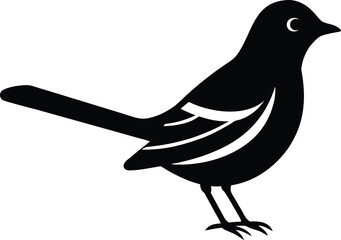 Standing Bird Silhouette Icon