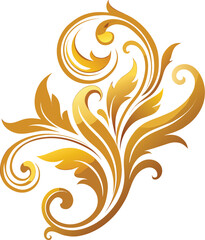 golden floral swirl flourish intricate baroque