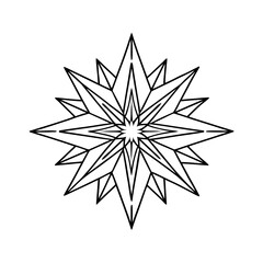Christmas snowflake vector illustration isolated on white background