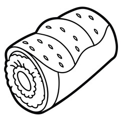 Vector illustration of bread with butter isolated bakery food icon cartoon style