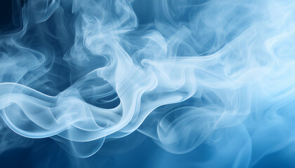 Obraz premium blue soft colored cigarette smoke and foggy background