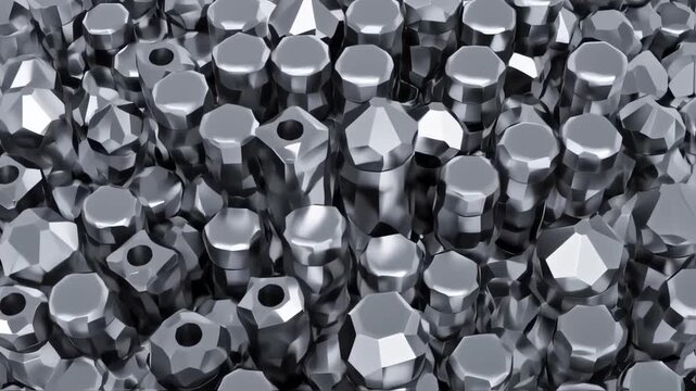 Abstract metallic shapes