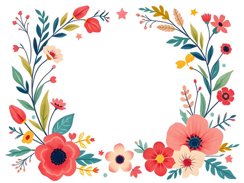 birthday card frame, floral ornament border, floral frame on white, hand drawn flower frame, natural flower border, flower decoration frame, floral frame art, classic flower frame, flower pattern bord