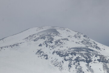 Elbrus eastern summit in early August photo from 4,000 m