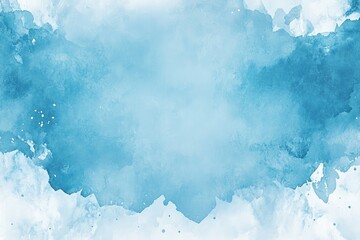 Fototapeta premium Light Blue Watercolor Abstract Painting Texture Backdrop, Wash Effect Design