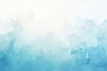 Fototapeta premium Light Blue Watercolour Texture, Abstract Wash Gradient Background, Artistic Smudges