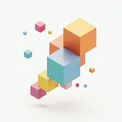 colorful cubes vector illustration