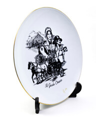 Decorative Plates On White Background