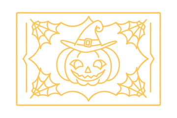 Halloween Mandala Vector Line Art