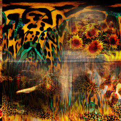 Colorful fashion print leopard designs.Fabric fashion pattern.Wave textile print design,illustration.Fractal colorful pattern.Print pattern illustration.New season fabric print.Textile fashion pattern