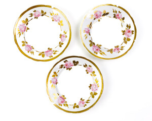 Decorative Plates On White Background