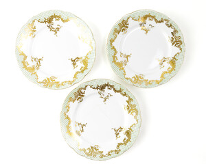 Decorative Plates On White Background