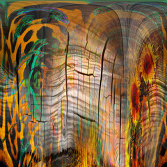 Colorful fashion print leopard designs.Fabric fashion pattern.Wave textile print design,illustration.Fractal colorful pattern.Print pattern illustration.New season fabric print.Textile fashion pattern