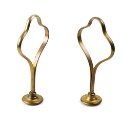 vintage serving plate carrier with bronze handle