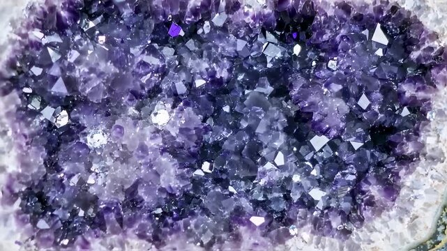 Close-up of amethyst geode