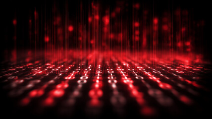 204
Expansive Red Data Matrix stretching to the horizon.
Illustrates data flow visualization, threat monitoring, and the intensity of digital traffic.