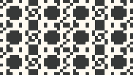 Modern Geometric Pattern Design Black and White Minimalist Style Interlocking Shapes Repeat Background Creative and Decorative Abstract Art