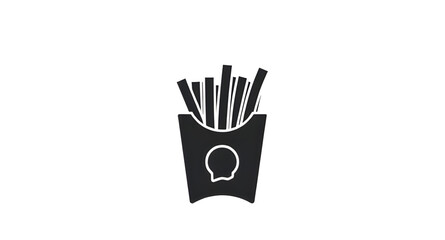 Obraz premium french fries illustration, crunchy fries, fried snack, potato sticks, fast food icon, deep fried potatoes, french fries photo, crispy potato sticks, potato snack, delicious fries, golden potato fries,