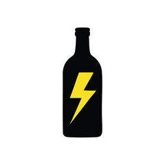 Yellow Electric Power Symbol. A vivid yellow lightning bolt against a dark background, representing potent force, rapid action, and brilliant inspiration.
