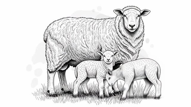Sheep lamb illustration