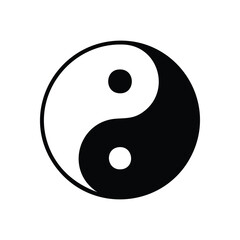 Yin Yang Balance Symbol. This iconic design represents duality, equilibrium, and the interplay of opposing forces, promoting peace and interconnectedness.