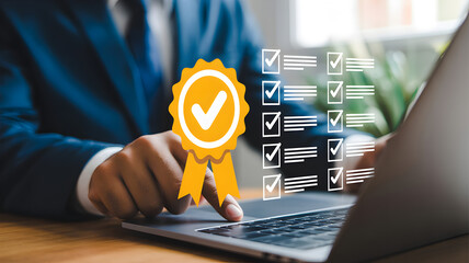 businessman working with laptop