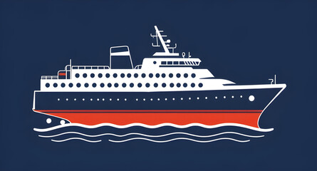Obraz premium modern cruise liner, cruise ship design, ship with decks, vector ocean ship, big cruise boat, holiday cruise ship, travel cruise ship, cruise ship graphic, ship with cabins, floating hotel ship, vacat