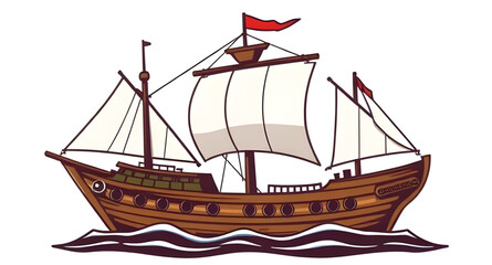 sailing boat artwork, sea ship graphic, sailing ship design, ocean journey, ship at horizon, sailboat cartoon, sailing ship isolated, ship on blue ocean, traditional sailing ship, sailing ship logo, s