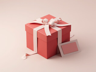 gift box with red ribbon