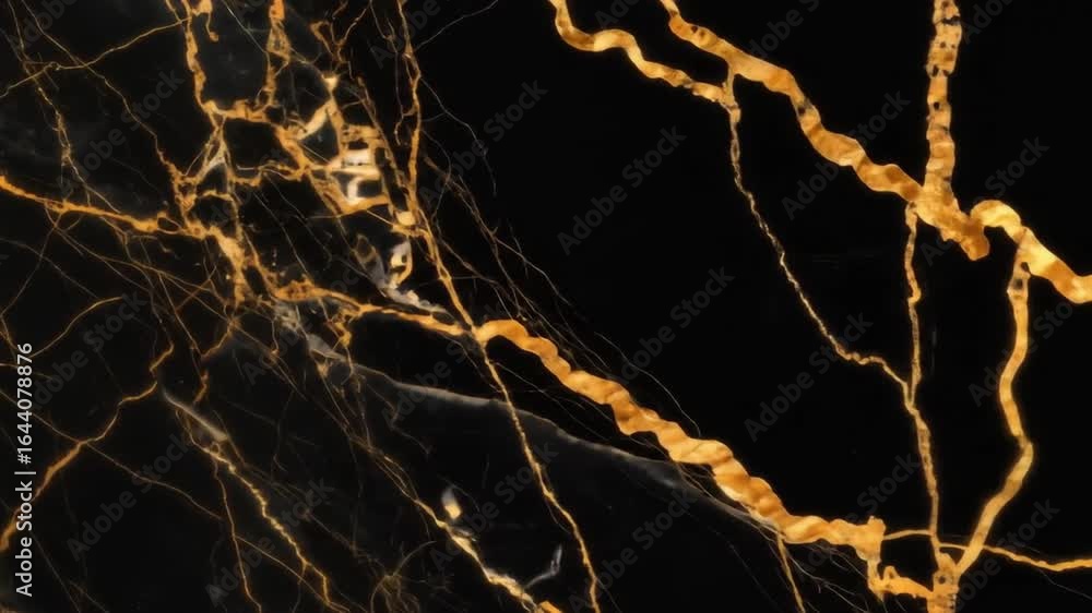 Poster luxury black marble texture with golden veins abstract background in high resolution elegant stone p