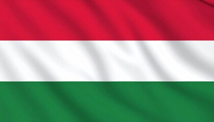 Obraz premium Hungarian flag with horizontal red, white, and green stripes.
