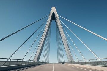 Fototapeta premium Inspiring Bridge Design for Modern Architecture and Engineering Projects, Showcasing Innovation and Connectivity, Perfect for Infrastructure and Transportation Solutions
