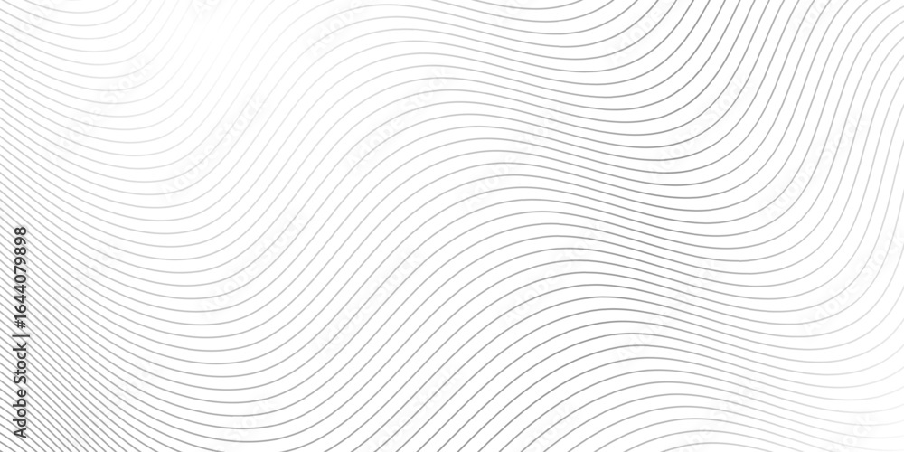 Poster background white wave. abstract waves pattern. geometric line. light gray texture. digital tech. tec